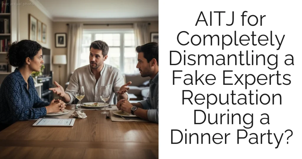 AITJ for Completely Dismantling a Fake Experts Reputation During a Dinner Party?