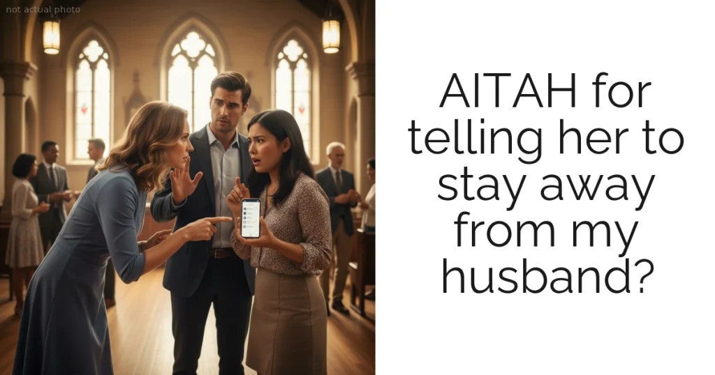 AITAH for telling her to stay away from my husband?