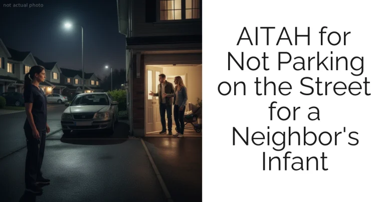 AITAH for Not Parking on the Street for a Neighbor's Infant