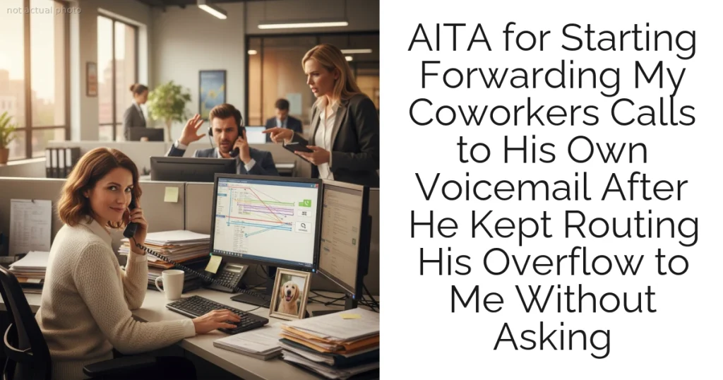AITA for Starting Forwarding My Coworkers Calls to His Own Voicemail After He Kept Routing His Overflow to Me Without Asking