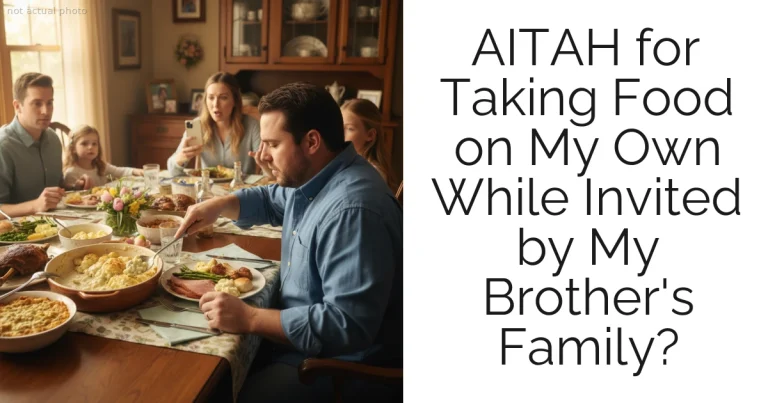 AITAH for Taking Food on My Own While Invited by My Brother's Family?