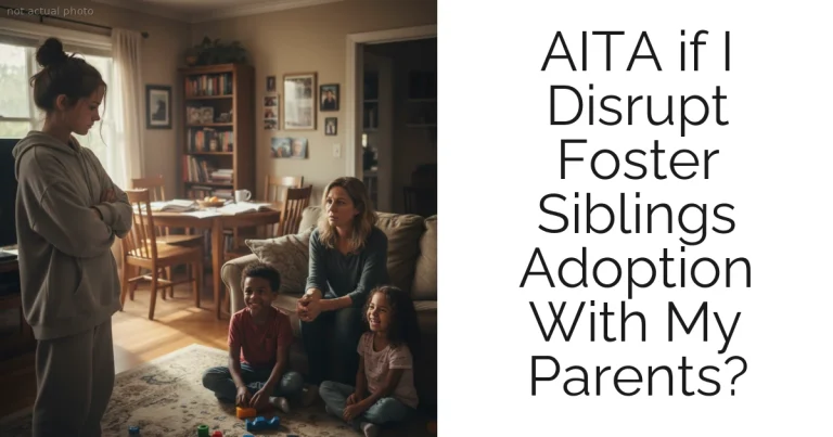 AITA if I Disrupt Foster Siblings Adoption With My Parents?
