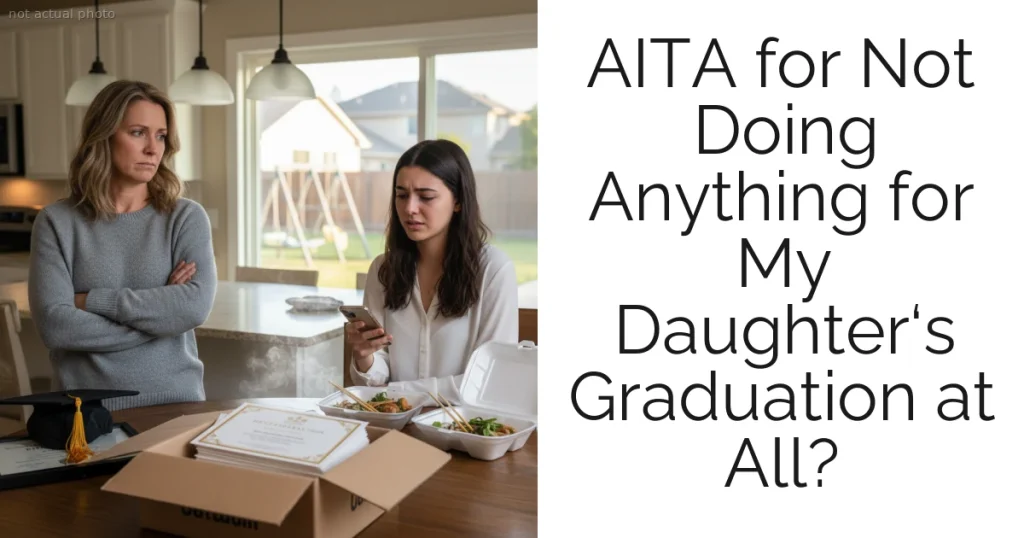 AITA for Not Doing Anything for My Daughter‘s Graduation at All?