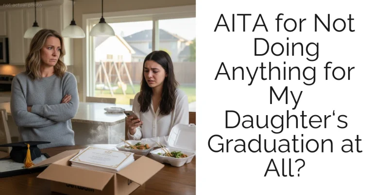 AITA for Not Doing Anything for My Daughter‘s Graduation at All?