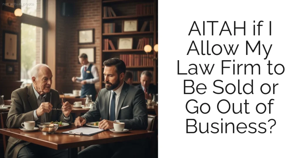 AITAH if I Allow My Law Firm to Be Sold or Go Out of Business?