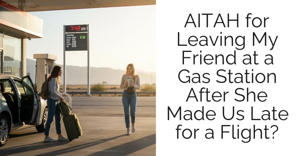 AITAH for Leaving My Friend at a Gas Station After She Made Us Late for a Flight?