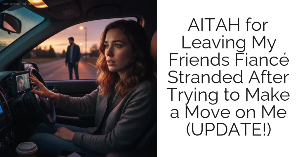 AITAH for Leaving My Friends Fiancé Stranded After Trying to Make a Move on Me (UPDATE!)