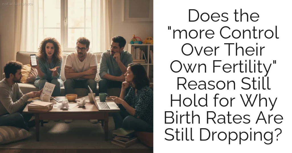 Does the "more Control Over Their Own Fertility" Reason Still Hold for Why Birth Rates Are Still Dropping?