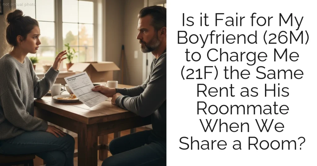 Is it Fair for My Boyfriend (26M) to Charge Me (21F) the Same Rent as His Roommate When We Share a Room?