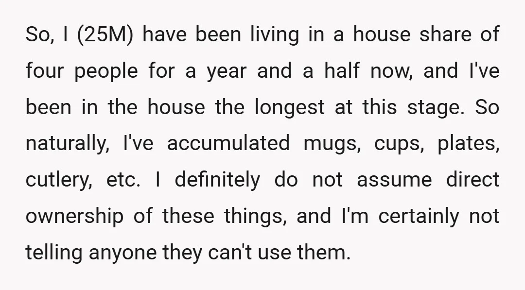 So, I (25M) have been living in a house share of four people for a year and a half now, and I've been in the house the longest at this...