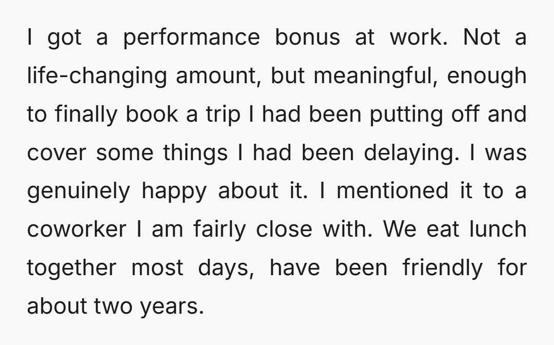 I got a performance bonus at work. Not a life-changing amount, but meaningful, enough to finally book a trip I had been putting off and cover some things I had...