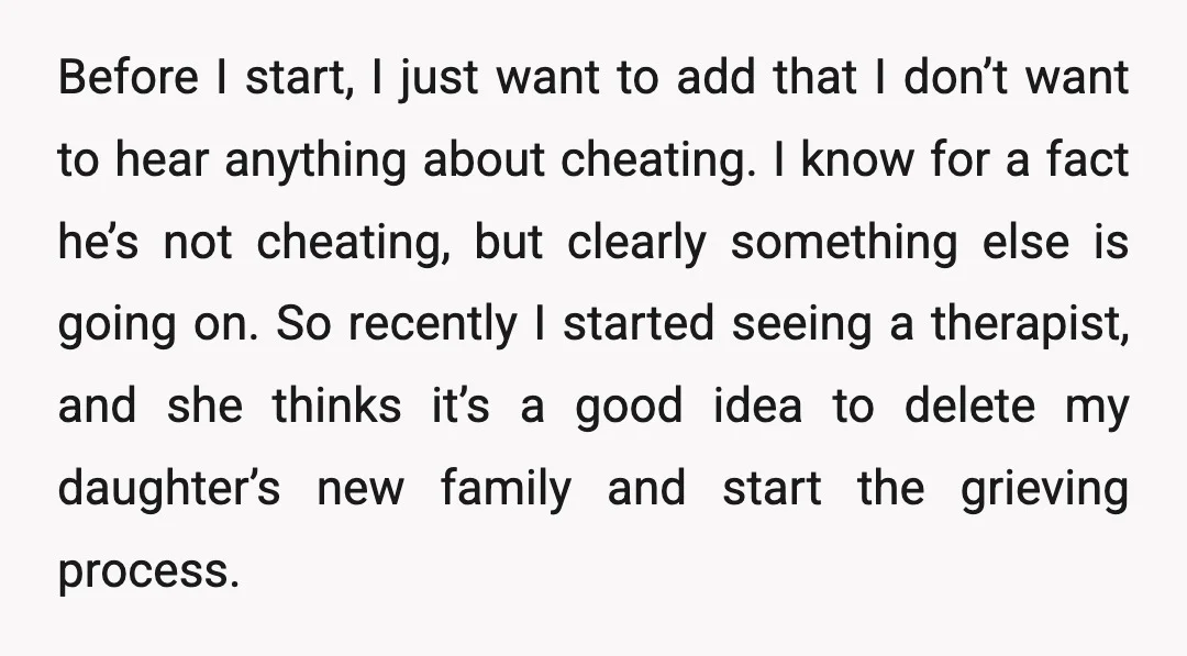 Before I start, I just want to add that I don’t want to hear anything about cheating. I know for a fact he’s not cheating, but clearly something else is...