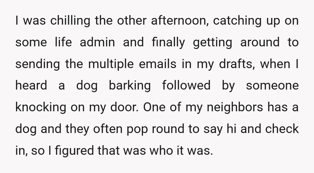 I was chilling the other afternoon, catching up on some life admin and finally getting around to sending the multiple emails in my drafts, when I heard a dog barking...