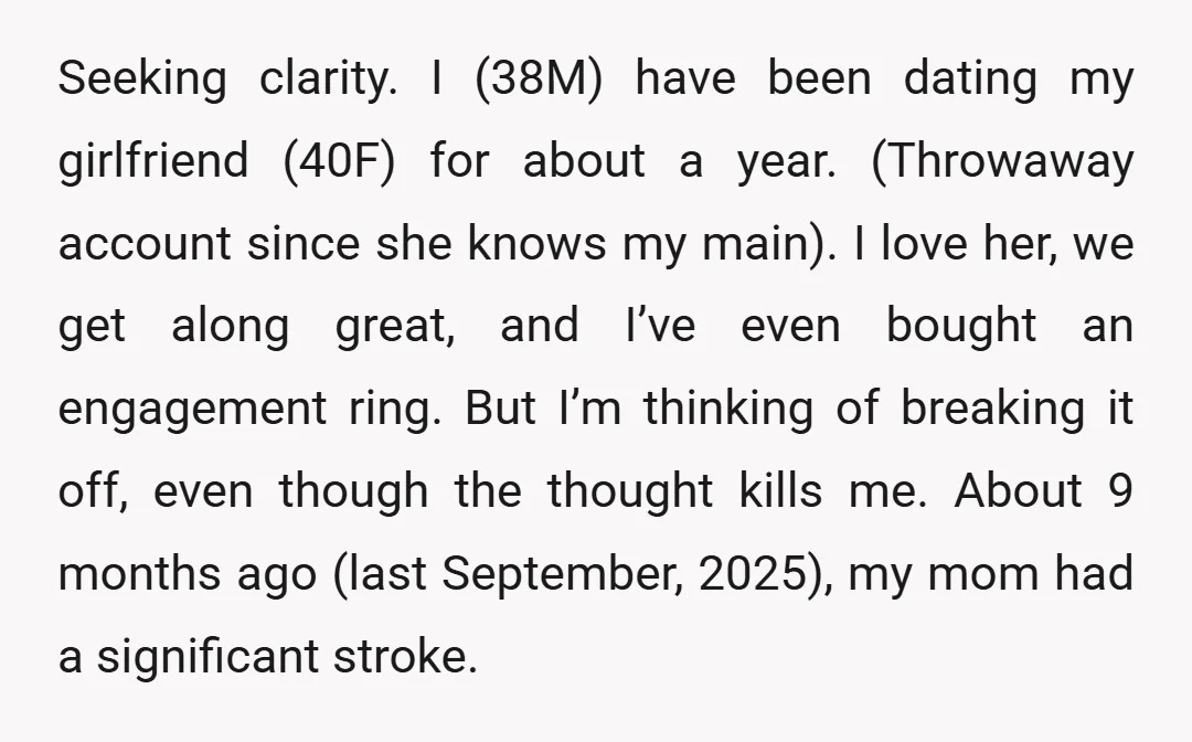 Seeking clarity. I (38M) have been dating my girlfriend (40F) for about a year. (Throwaway account since she knows my main). I love her, we get along great, and I’ve...