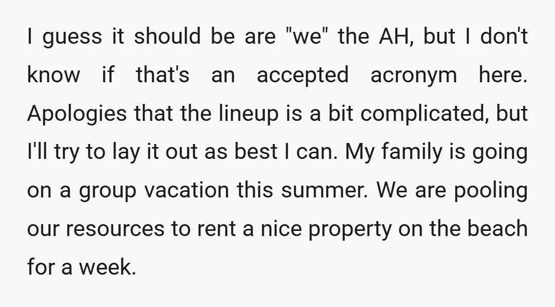I guess it should be are "we" the AH, but I don't know if that's an accepted acronym here. Apologies that the lineup is a bit complicated, but I'll try...