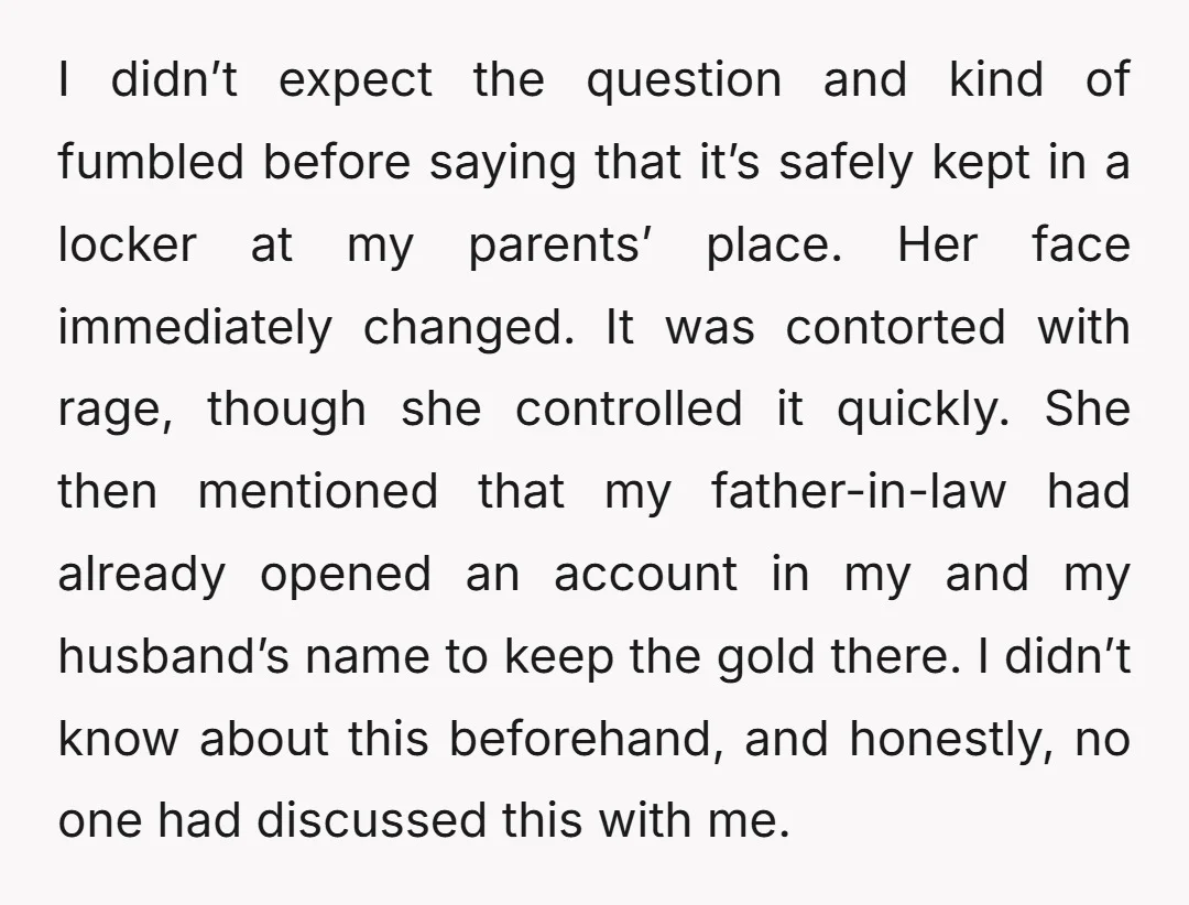 I didn’t expect the question and kind of fumbled before saying that it’s safely kept in a locker at my parents’ place. Her face immediately changed. It was contorted with...