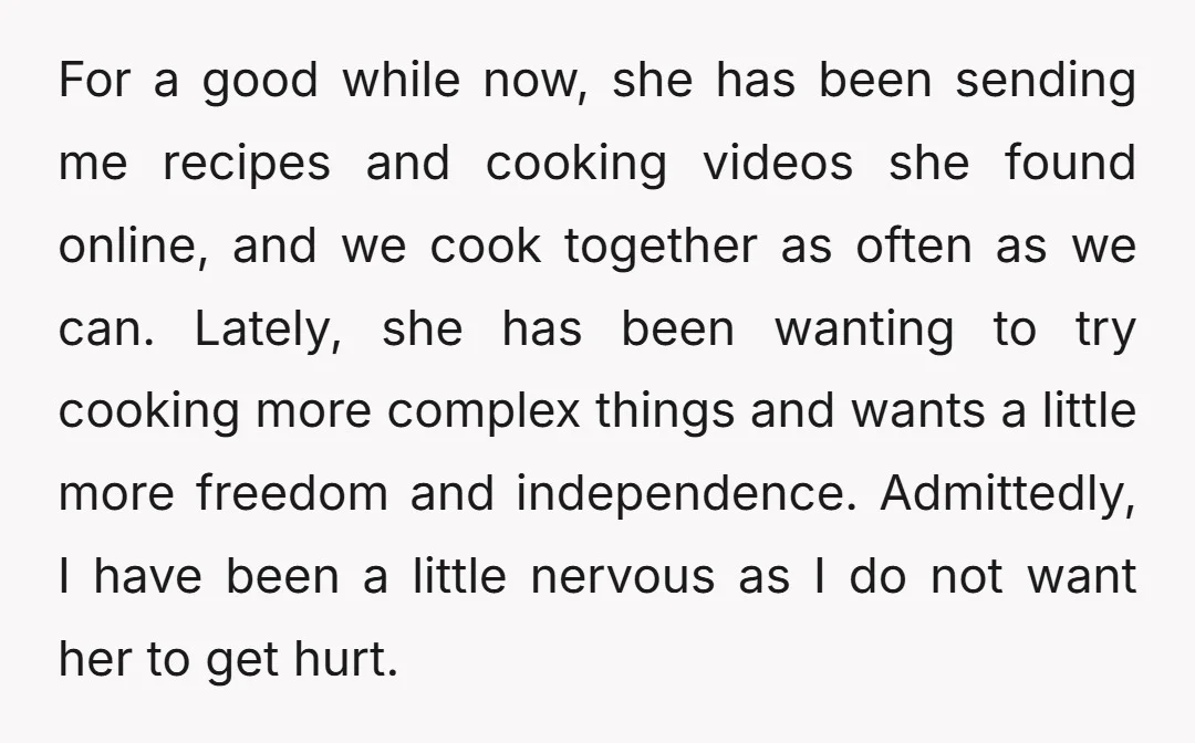 For a good while now, she has been sending me recipes and cooking videos she found online, and we cook together as often as we can. Lately, she has been...
