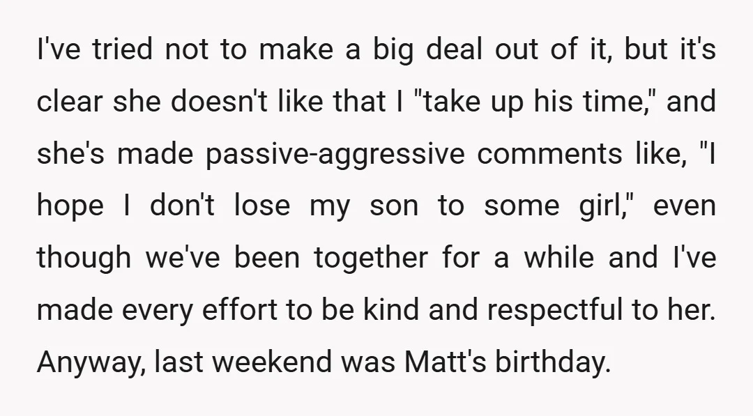 I've tried not to make a big deal out of it, but it's clear she doesn't like that I "take up his time," and she's made passive-aggressive comments like, "I...