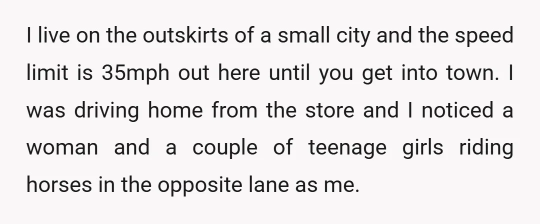 I live on the outskirts of a small city and the speed limit is 35mph out here until you get into town. I was driving home from the store and...