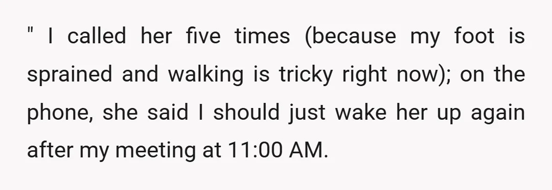 The problem was that with the meeting came a whole wave of calls for me, and I couldn’t just leave. To be honest, though, I also forgot in that moment...