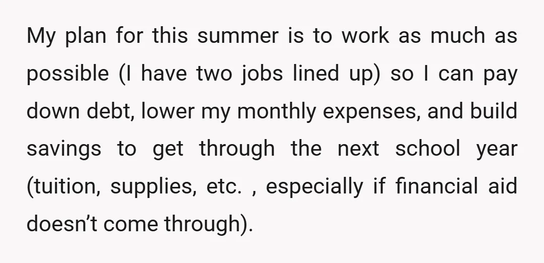 My plan for this summer is to work as much as possible (I have two jobs lined up) so I can pay down debt, lower my monthly expenses, and build...