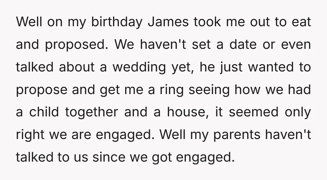 Well on my birthday James took me out to eat and proposed. We haven't set a date or even talked about a wedding yet, he just wanted to propose and...