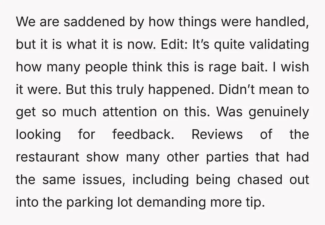 We are saddened by how things were handled, but it is what it is now. Edit: It’s quite validating how many people think this is rage bait. I wish it...