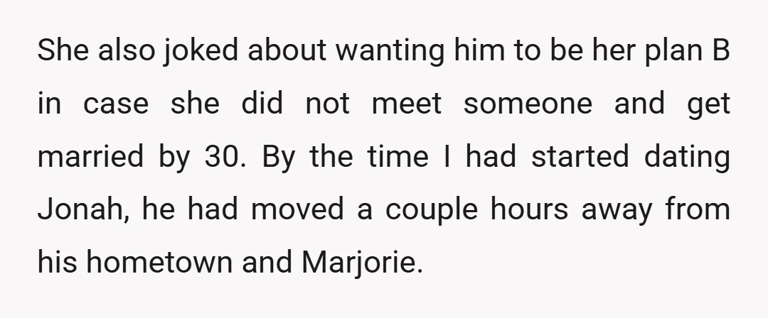 She also joked about wanting him to be her plan B in case she did not meet someone and get married by 30. By the time I had started dating...