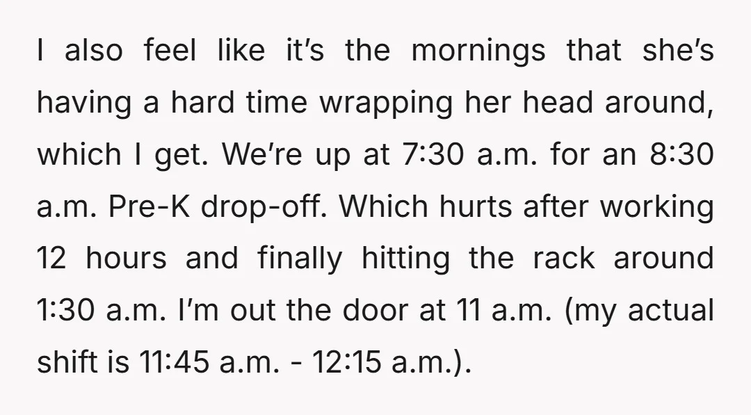 I also feel like it’s the mornings that she’s having a hard time wrapping her head around, which I get. We’re up at 7:30 a.m. for an 8:30 a.m. Pre-K...