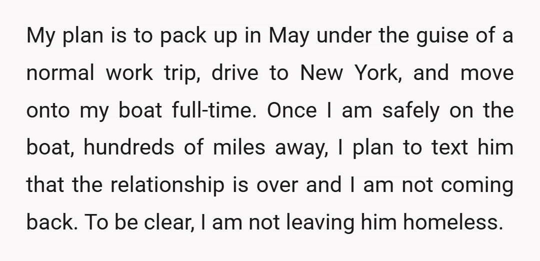 My plan is to pack up in May under the guise of a normal work trip, drive to New York, and move onto my boat full-time. Once I am safely...