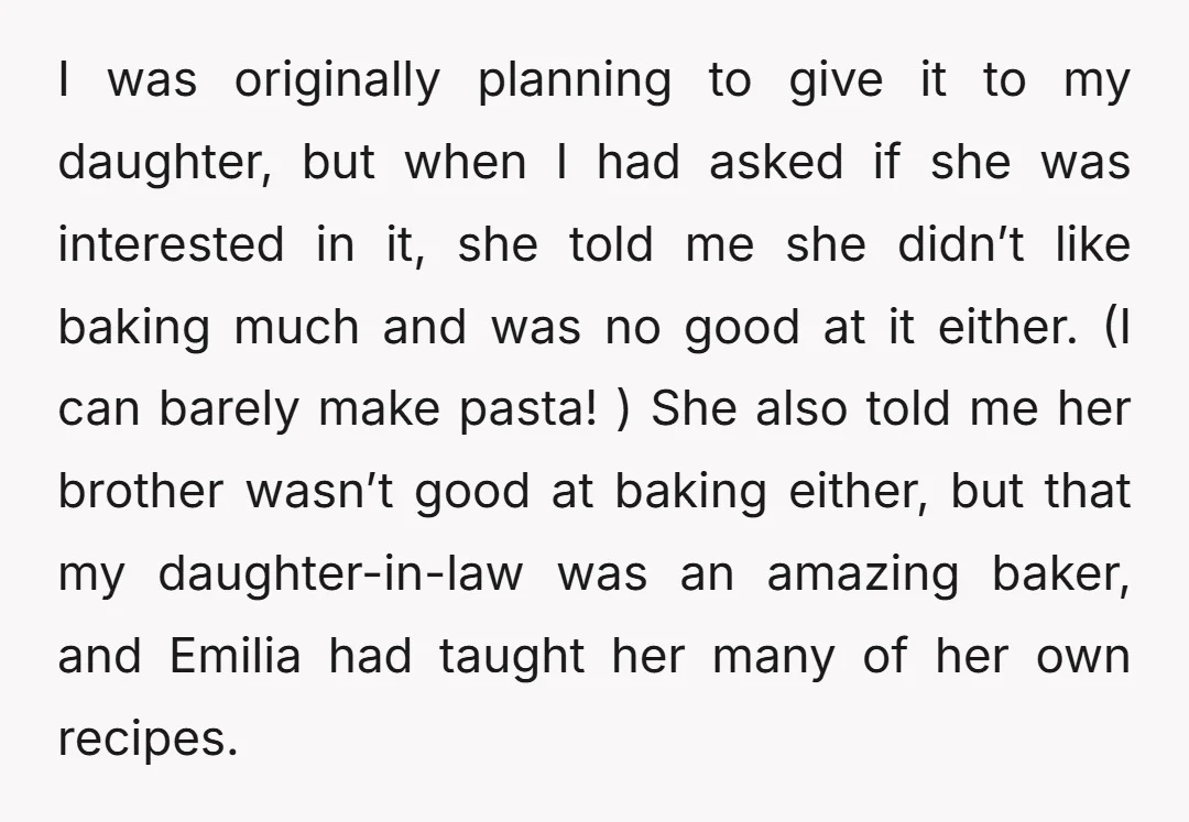 I was originally planning to give it to my daughter, but when I had asked if she was interested in it, she told me she didn’t like baking much and...