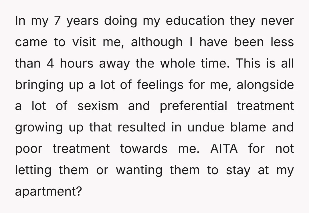 In my 7 years doing my education they never came to visit me, although I have been less than 4 hours away the whole time. This is all bringing up...