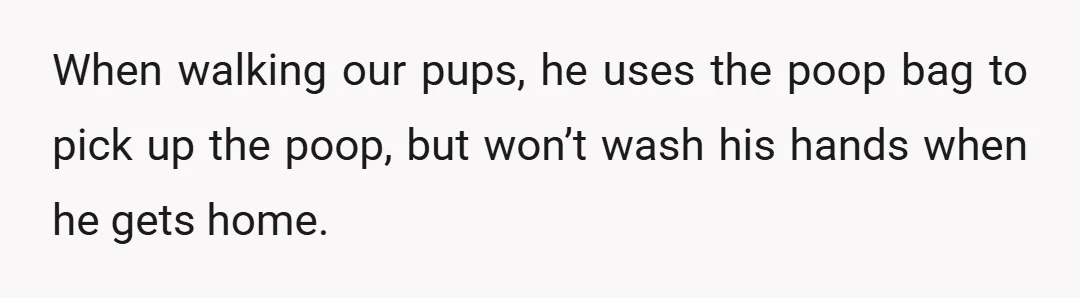 The other hand never gets wet because he says, "It didn’t do anything."