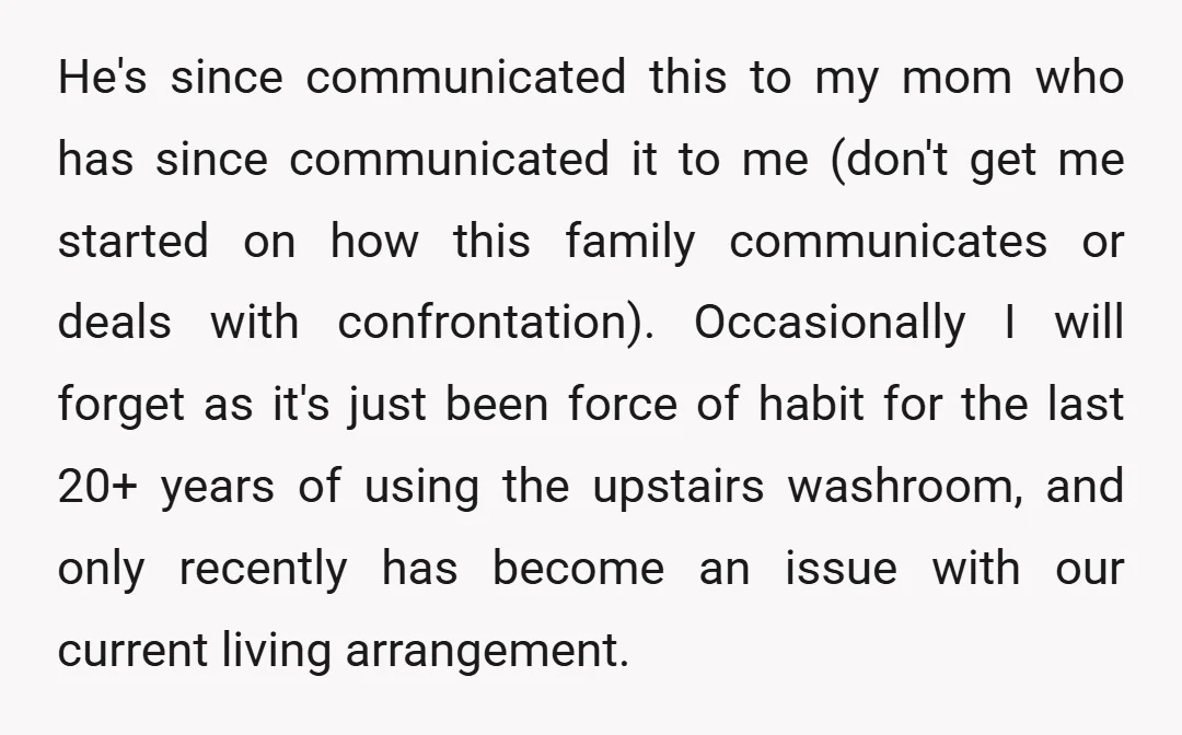 He's since communicated this to my mom who has since communicated it to me (don't get me started on how this family communicates or deals with confrontation). Occasionally I will...