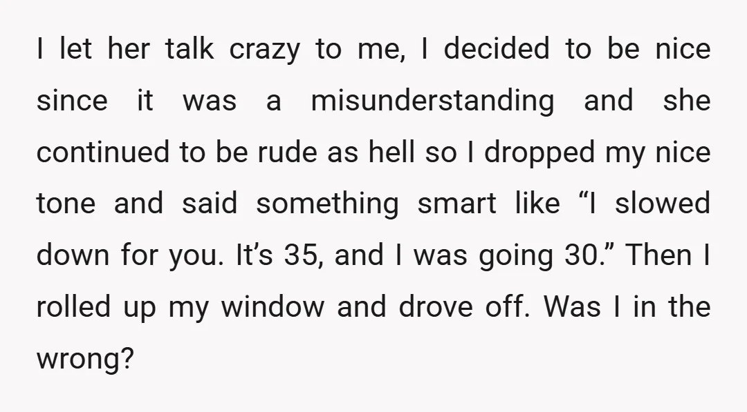 I let her talk crazy to me, I decided to be nice since it was a misunderstanding and she continued to be rude as hell so I dropped my nice...