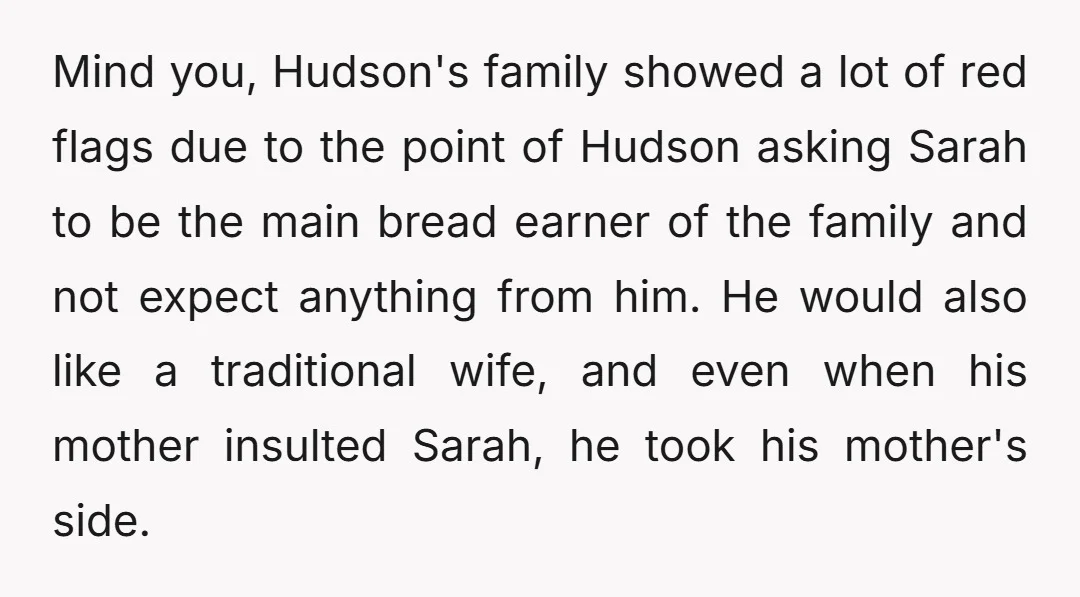 My mother asked Sarah to reconsider, seeing her being so mistreated, but Sarah wouldn't budge. Claire and Matt took Sarah and our younger sister on a holiday last winter to...