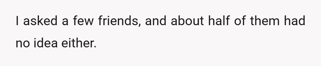 I asked a few friends, and about half of them had no idea either.