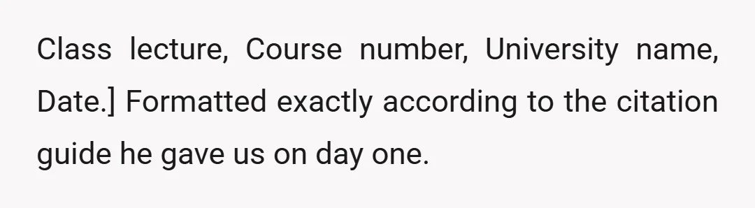 I cited it as: [Last name, First initial.