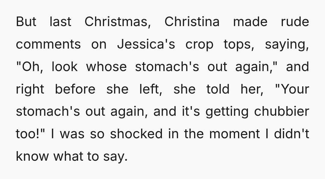 I genuinely do feel for Christina in this regard.