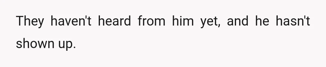 He is supposed to Uber to a hotel to meet family there.