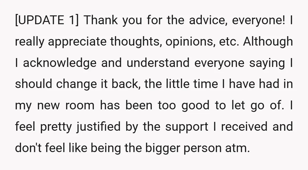 [UPDATE 1] Thank you for the advice, everyone! I really appreciate thoughts, opinions, etc. Although I acknowledge and understand everyone saying I should change it back, the little time I...
