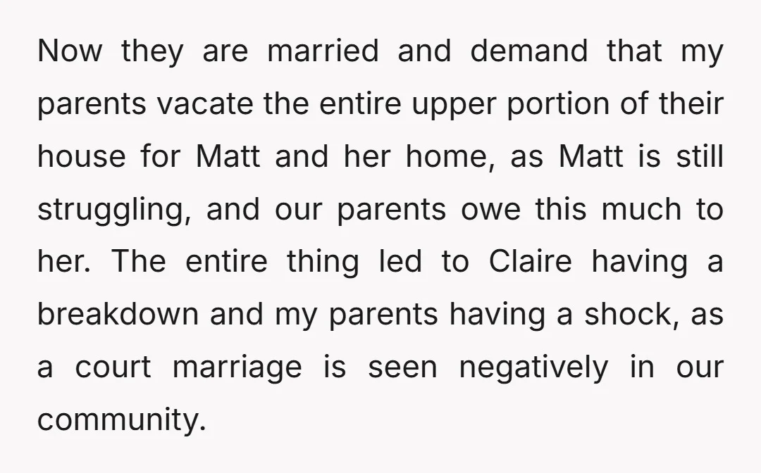 When they didn't cater to her needs immediately, she threw a fit and called my mother names, including an S-word. This, of course, angered me, and I asked her to...