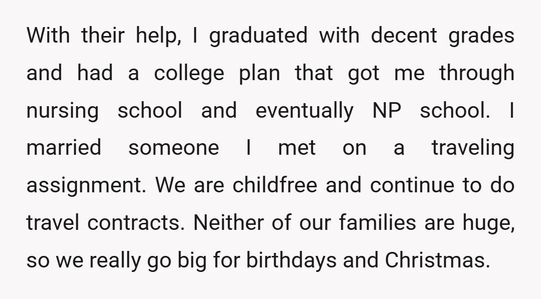 With their help, I graduated with decent grades and had a college plan that got me through nursing school and eventually NP school. I married someone I met on a...