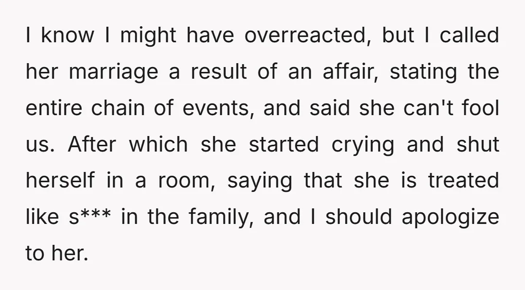 My parents asked me to apologize to keep the peace, but I refused as she started it first, and I am done with her nonsense. My parents also got a...