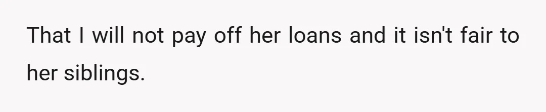 I told her no.