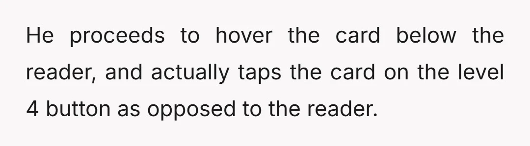 The keycard reader works the same as a hotel one would.