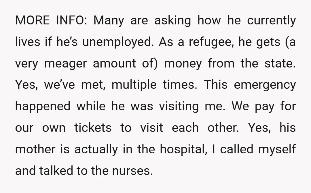MORE INFO: Many are asking how he currently lives if he’s unemployed. As a refugee, he gets (a very meager amount of) money from the state. Yes, we’ve met, multiple...