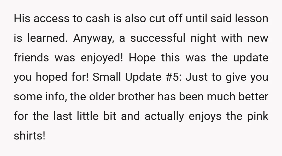 His access to cash is also cut off until said lesson is learned. Anyway, a successful night with new friends was enjoyed! Hope this was the update you hoped for!...