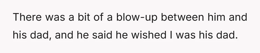 This came about because her son had a birthday recently, and his father and family came over.