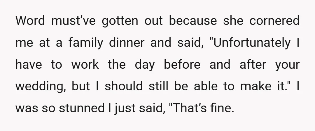 And then… the final cut? She won’t appear for even one second.